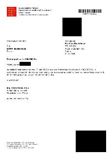 Naskenovaný úřední dopis od Hlavního města Prahy (Magistrát hlavního města Prahy, Odbor rozpočtu, Oddělení svodné a financování investic) ze dne 21. 9. 2026. Č…