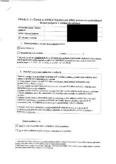 Příloha č. 1 – Čestné prohlášení Nájemce pro účely posouzení oprávněnosti čerpat podporu v režimu de minimis. Obsahuje pole pro Obchodní jméno/Jméno žadatele,…