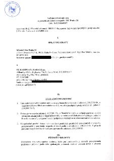 Veřejnoprávní smlouva o poskytnutí dotace z rozpočtu MČ Praha 20, číslo: S/12/2026/0103. Smluvní strany: Poskytovatel - Městská část Praha 20, sídlo: Jívanská…