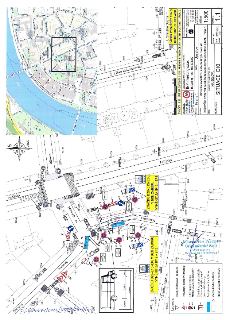 Situační nákres DIO (dopravně inženýrského opatření) pro umístění montážní plošiny na uliční fasádu domu Maiselova 41/21, Praha 1. 

Zpracovatel/Investor: Mila…