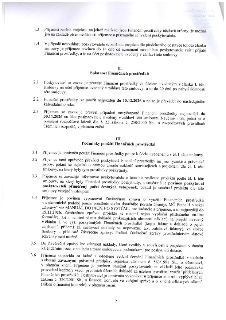 Druhá strana smlouvy o poskytnutí finančních prostředků. Obsahuje body 1.3 a 1.4 (změna projektu), článek II. 'Splatnost Finančních prostředků' (body 2.1 až 2.…