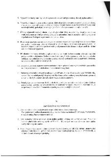 Text dokumentu obsahující body 5 až 12 týkající se výpovědi smlouvy a vrácení dotace, a dále článek X. ZÁVĚREČNÁ USTANOVENÍ. Kontaktní místo poskytovatele: odb…