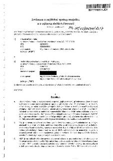 Smlouva o zajištění správy majetku a o výkonu dalších činností (dále jen „smlouva“) č. SPR 35/03/005911/2017 uzavřená podle zákona č. 89/2012 Sb., občanský zák…