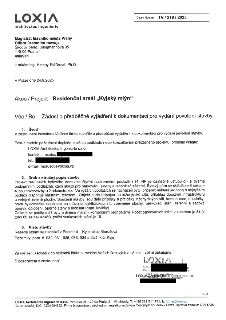 Žádost o předběžné vyjádření k dokumentaci pro vydání povolení stavby 'Residenční areál Kyjský mlýn'. Adresát: Magistrát hlavního města Prahy, Odbor územního r…