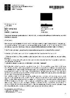 Úřední dopis Magistrátu hlavního města Prahy, odboru bezpečnosti, ze dne 17. 8. 2026, č. j. MHMP 807554/2026, sp. zn. S-MHMP 773998/2026. Předmětem je poskytnu…