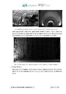 Dokument obsahuje technické informace o využití geotermální energie v tunelech. Obrázek 4: Instalace energetické rohože v testovacím úseku raženého tunelu Lain…