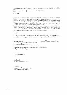 Druhá strana úředního rozhodnutí o povolení provozování reklamního zařízení. Obsahuje: 1) Podmínku umístění v souřadnicích S-JTSK y= 736529, x= 1039056 ve vzdá…