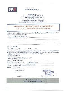 Oznámení o přerušení dodávky elektřiny od společnosti PREdistribuce, a.s. Důvodem je provádění plánovaných prací na zařízení distribuční soustavy. Místo přeruš…