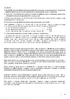 D. Závěr. I. Na základě výsledků přezkoumání hospodaření MČ za rok 2025, ve smyslu zákona č. 420/2004 Sb. (zejména ustanovení § 2 a 3), lze konstatovat, že neb…