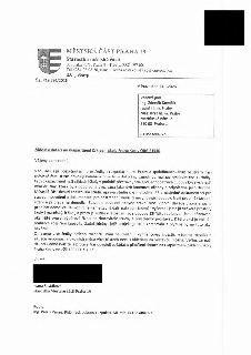 Žádost o dotaci na zkapacitnění Základní školy Praha Kbely (ORG 81530). Odesílatel: Městská část Praha 19, starostka Ivana Šestáková, Semilská 43/1, Praha 9 –…