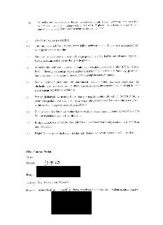 Naskenovaná stránka textového dokumentu - smlouvy (závěrečná ustanovení, články 2.4 až 3.8, podpisová část za Hlavní město Praha, podepsáno Ing. Alexandrou Udž…