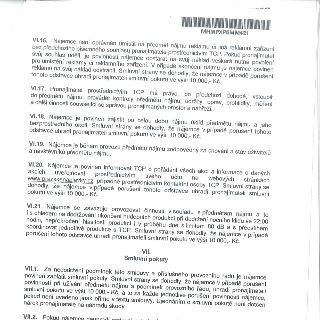 Výňatek ze smlouvy (číslo dokumentu MHMPXP5MM421) obsahující smluvní podmínky pro nájemce: VI.16. Zákaz umisťování reklamy bez souhlasu pronajímatele (TCP), po…