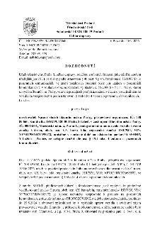 Městská část Praha 9, Úřad městské části, Sokolovská 14/324, 180 49 Praha 9, Odbor dopravy. Č. j.: MCP09/332313/2026/OD/Gab, V Praze dne 16.9.2026. Rozhodnutí:…