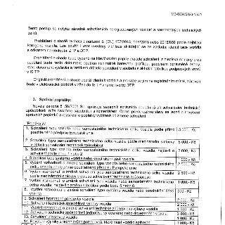 Dokument obsahuje pokyny pro vydávání prohlášení o shodě pro vozidla a ceník správních poplatků (Položka 27). Obsah tabulky: 1. Schválení typu vozidla nebo sam…
