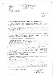 Dokument Policie ČR, Správa hl. m. Prahy, Dopravní inspektorát, č.j. PSP-133-23/ČJ-DŽ-2008 a PSP-133-24/ČJ-DŽ-2008 ze dne 19. 5. 2008. Předmětem je aktualizace…