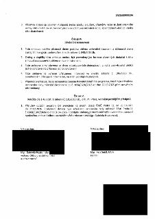 Závěrečná ustanovení smlouvy (číslo SM2600000334). Bod 9: Povinnost příjemce dotace oznámit zánik, sloučení, přeměnu či zrušení právnické osoby do 15 dnů. Člán…