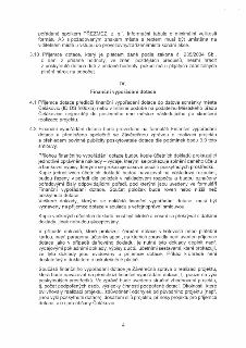 Text dokumentu obsahuje pokyny pro příjemce dotace: 3.10 DPH u plátců daně. Článek IV. Finanční vypořádání dotace: 4.1 Termín a způsob podání (datová schránka…