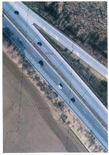 Ortofotomapa s vyznačenými hranicemi pozemků a parcelními čísly. V obrázku jsou patrná čísla parcel: 1746/86 (označeno červeným kroužkem) a 1746/115.