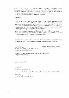 Druhá strana úředního rozhodnutí o povolení provozování reklamního zařízení. Obsahuje technické parametry umístění (souřadnice S-JTSK, vzdálenosti), platnost r…