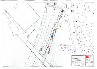 Situační nákres dopravního značení a umístění mobiliáře / autobusové zastávky. Název výkresu: BUS, Směr: Bavorská, REP_2335_Lýskova. 755541_Stodůlky. Projektan…