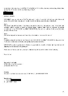 Úřední dokument (strana 2/2) obsahující odpověď na žádost o poskytnutí informací podle zákona o svobodném přístupu k informacím (InfZ). Obsah: 3. bod žádosti s…