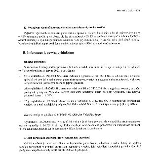 Dokument MD-16103/2023-150/1. Obsahuje sekci 12: Vyjádření výrobců k technickým parametrům a úpravám vozidel (postup v IS TP). Dále sekci B: Informace k novým…