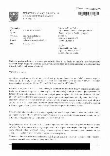 Žádost o poskytnutí dotace z rezervy hl. m. Prahy na spolufinancování projektu 'Instalace fotovoltaických elektráren - Praha 12'. Žadatel: Městská část Praha 1…