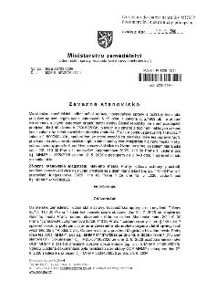 Doručeno do datové schránky MHMP, dokument byl elektronicky podepsán, ověřeno dne 1.7.2026. Ministerstvo zemědělství, Odbor státní správy, hospodářské úpravy a…