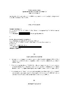 Veřejnoprávní smlouva o poskytnutí dotace z rozpočtu MČ Praha 20, číslo: S/12/2026/0113. Smluvní strany: Poskytovatel: Městská část Praha 20, sídlo: Jívanská 6…