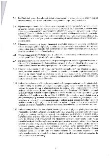 Strana 3 smlouvy obsahující body 3.5 až 3.12. Body upravují pravidla pro vyúčtování dotace, vedení účetnictví, kontrolu, vracení prostředků, výpověď smlouvy, o…