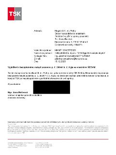 Úřední dokument společnosti TSK (Technická správa komunikací hl. m. Prahy, a.s.) adresovaný Magistrátu hl. m. Prahy, Odboru hospodaření s majetkem, k rukám Bc.…