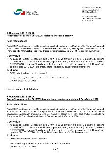 Dokument Městské části Praha-Zbraslav obsahující dvě usnesení Rady městské části:

1. Usnesení č. R 12 157 26: Rozpočtové opatření č. 3019/2026 – dotace z inve…