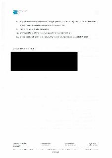 Naskenovaná stránka textového dokumentu společnosti Operátor ICT, a.s. s body 8 až 11: 8. Projednání Výroční zprávy za rok 2018, projednání účetní závěrky k 31…