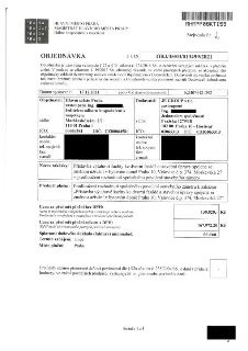 Objednávka č. OBJ/35/03/013499/2021 ze dne 17.12.2021. Objednatel: Hlavní město Praha, Magistrát hlavního města Prahy, Odbor hospodaření s majetkem, Mariánské…