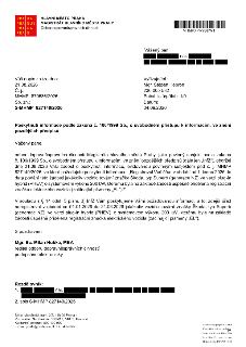 Úřední dopis Magistrátu hlavního města Prahy, odboru dopravněsprávních činností, ze dne 04.09.2026. Předmět: Poskytnutí informace podle zákona č. 106/1999 Sb.…