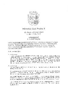 Městská část Praha 9, 12. Rada městské části ze dne 24.06.2025, USNESENÍ č. Us RMČ 328/25. Předmět: výběr dodavatele na nadlimitní veřejnou zakázku na stavební…