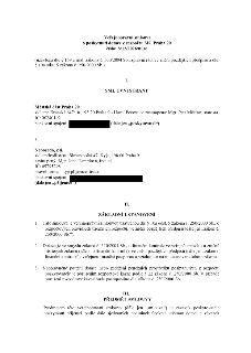 Veřejnoprávní smlouva o poskytnutí dotace z rozpočtu MČ Praha 20, číslo: S/12/2026/0116. Smluvní strany: Poskytovatel: Městská část Praha 20, sídlo: Jívanská 6…