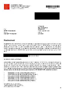 Rozhodnutí Magistrátu hlavního města Prahy, odboru živnostenského a občanskosprávního, č. j. MHMP 1086258/2025, sp. zn. S-MHMP 771354/2025, ze dne 4. 11. 2025.…