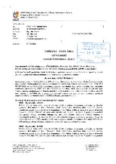MĚSTSKÁ ČÁST PRAHA 15 - ÚŘAD MĚSTSKÉ ČÁSTI, Boloňská 478/1, 109 00 Praha 10, ODBOR STAVEBNÍ. VÁŠ DOPIS ZN.: , Čj.: ÚMČ P15 100600/2026, NAŠE ZN.: 033948/2024/O…