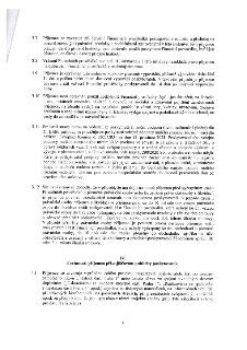 Strana 3 smlouvy obsahující body 3.7 až 4.1. Body 3.7-3.10 definují pravidla pro nakládání s finančními prostředky (zákaz úhrady DPH, vracení prostředků, výpov…