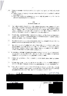 Strana 5 smlouvy obsahující závěrečná ustanovení (články 7.1 až 7.8). Klíčové informace: Smlouva nabývá platnosti dnem podpisu a účinnosti dnem uveřejnění v re…