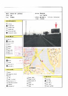 Dokument o umístění reklamního panelu. Město: Praha 18 - Letňany, Okres: 09, Kraj: Praha. Adresa: Kbelská, sm. Teplice. WGS84 n: 50.1322144, WGS84 eo: 14.49869…