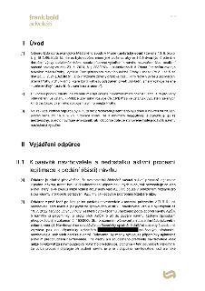 Právní dokument (strana 2/9) od advokátní kanceláře Frank Bold Advokáti. Obsah: I. Úvod: Odpůrci byla doručena výzva Městského soudu v Praze ze dne 13. 8. 2025…