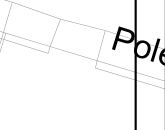 Situační nákres nebo plán stavby, na kterém je vidět text 'Pole' a nákres stožáru či sítě.