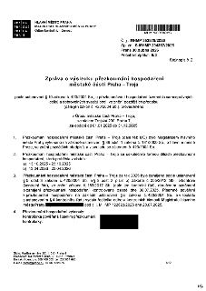 Zpráva o výsledku přezkoumání hospodaření městské části Praha – Troja za období od 01.01.2025 do 31.12.2025. Dokument vydal Magistrát hlavního města Prahy, Odb…