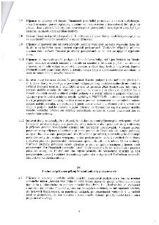Strana 3 smlouvy obsahující body 3.7 až 4.1. Body 3.7-3.12 definují pravidla pro čerpání finančních prostředků, vracení prostředků, výpověď smlouvy, omezení po…