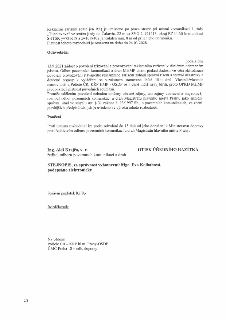 Textová stránka úředního rozhodnutí (strana 2/2). Obsahuje text: 'Reklamní zařízení (dále jen RZ) je umístěno po pravé straně při místní komunikaci I. třídy „T…