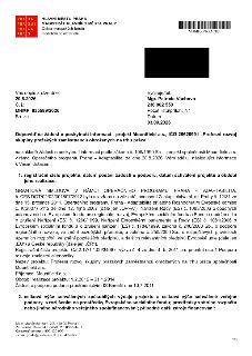 Úřední dokument Magistrátu hlavního města Prahy, odboru evropských fondů, ze dne 3. 9. 2026. Předmětem je odpověď na žádost o poskytnutí informací k projektu s…