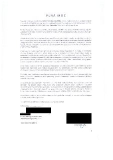 PLNÁ MOC

My, níže podepsaná společnost Albert Česká republika, s.r.o., Radlická 520/117, Jinonice, 158 00 Praha 5, IČ: 44012373, která je zapsána v obchodním…