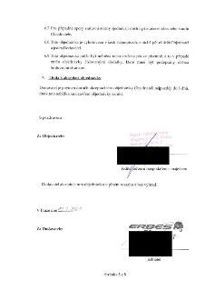 6.7. Pro případné spory smluvní strany sjednávají místní příslušnost obecného soudu Objednatele.
6.8. Tato objednávka je vyhotovena v šesti stejnopisech, z nic…